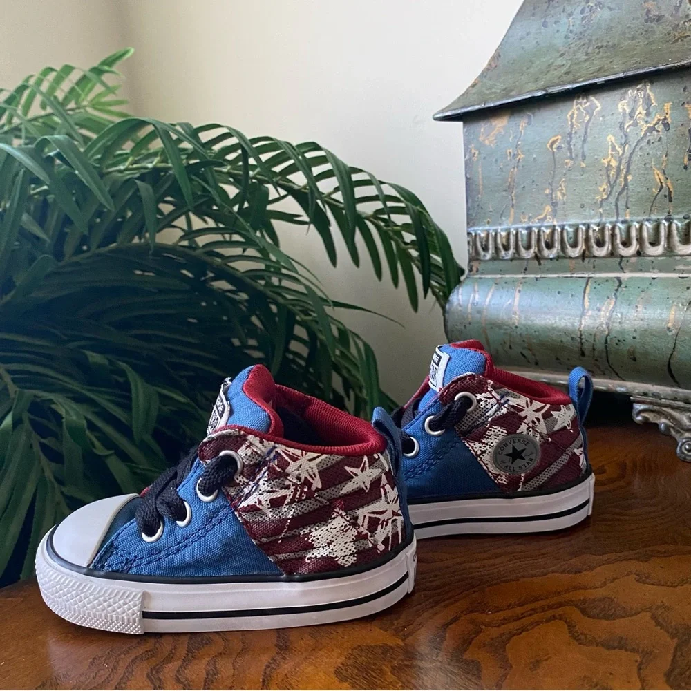 Converse American Flag Infant Size 4 High Top Sneakers